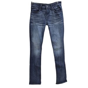 BKE Jake Straight jeans men's 32x38 dark wash fading whiskers stretch